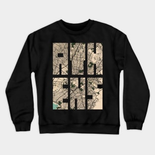 Athens, Greece City Map Typography - Vintage Crewneck Sweatshirt